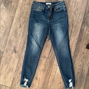 Zenana Outfitters Dark Blue Ankle Jeans